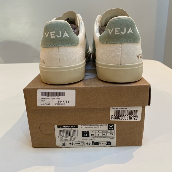 Veja Campo Sneaker Extra White/Matcha Suede sz 41EU/10US New in Box - Picture 6 of 7